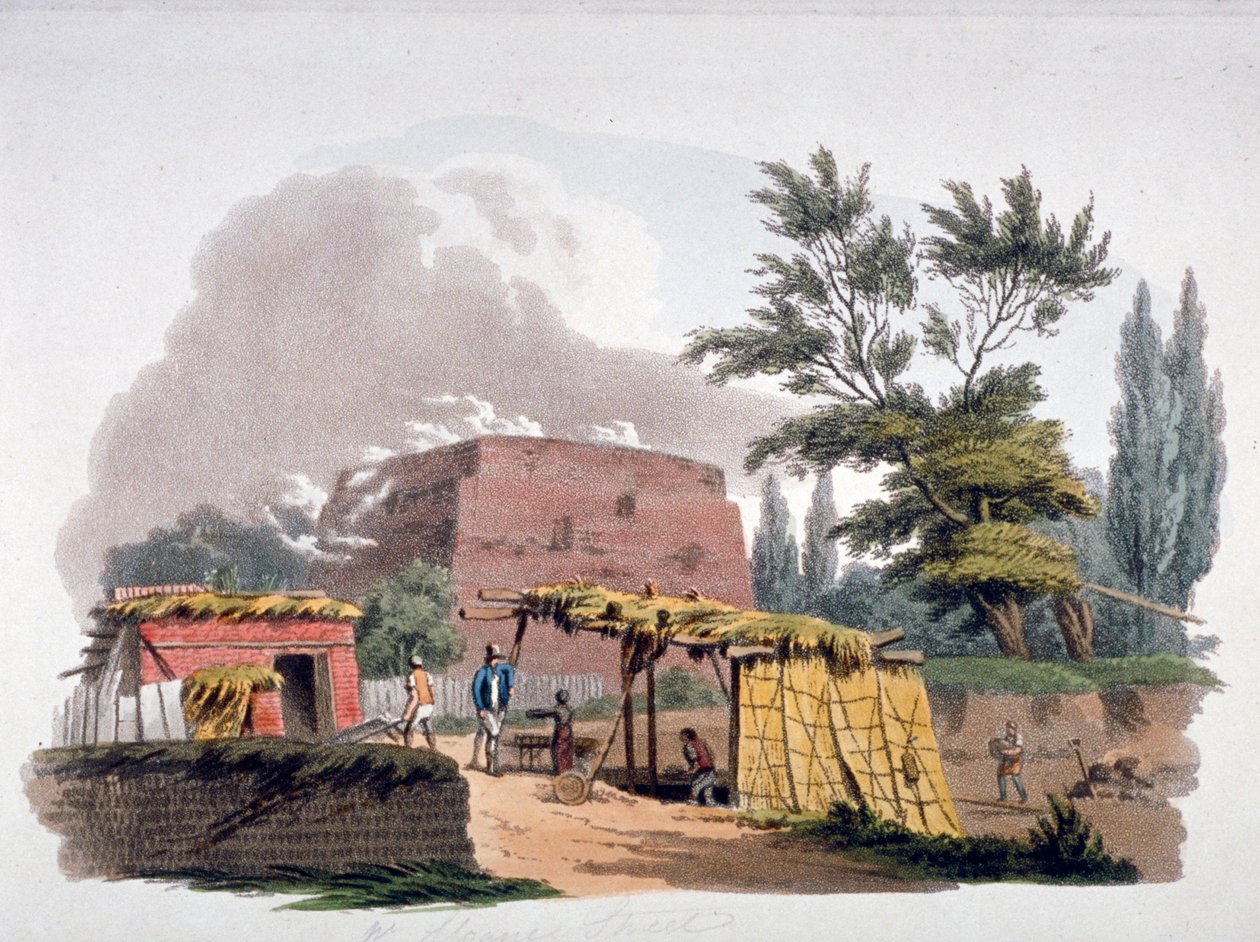 Tiiliuuni lähellä Sloane Streetiä, Chelsea, Lontoo, 1812 tekijältä William Pickett