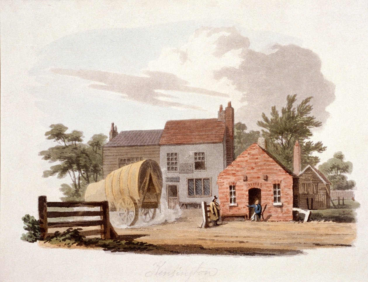 Kensington Turnpike, Lontoo, c1810 tekijältä William Pickett