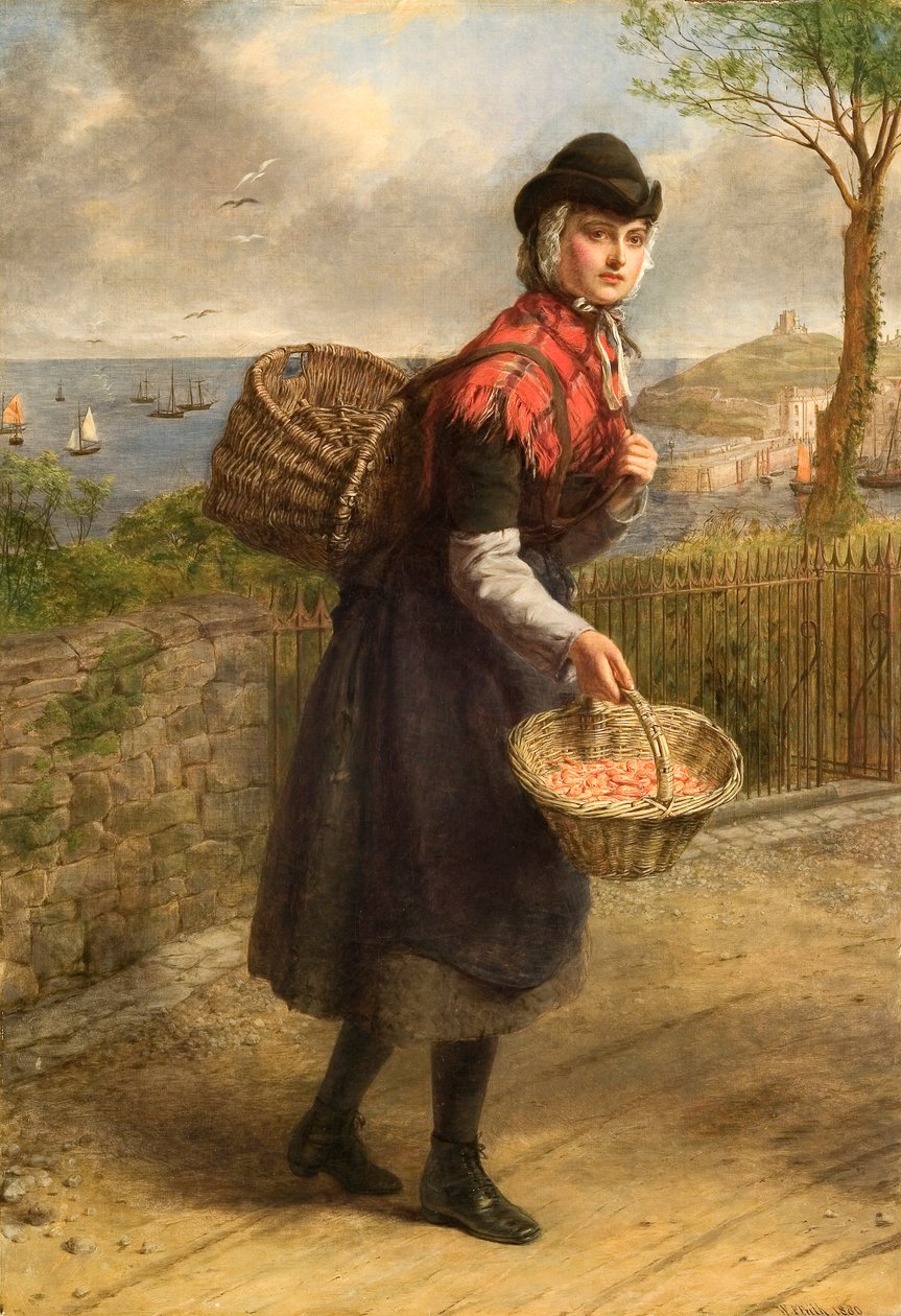 "Tenby prawnseller", 1839-1909 tekijältä William Powell Frith