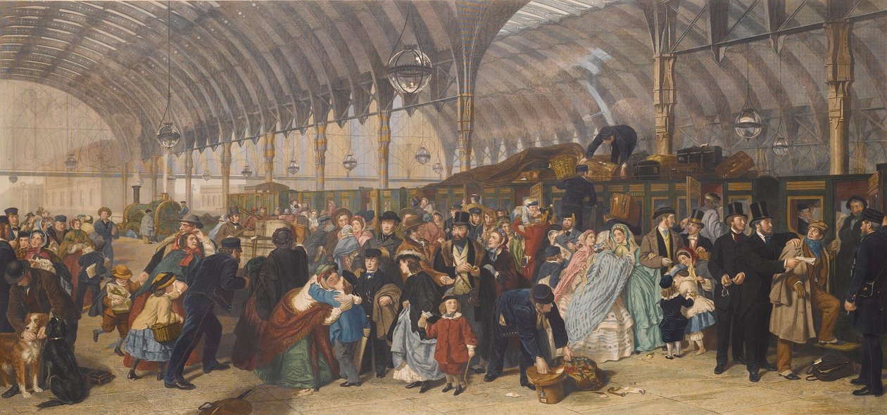 Rautatieasema, 1866. tekijältä William Powell Frith