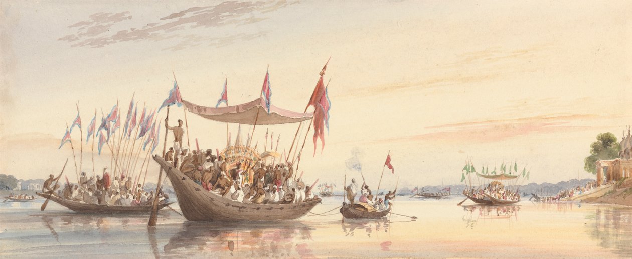 Isherah - Vesikulkue Doorgan kuvasta ennen hänen upotusta auringonlaskun aikaan tekijältä William Prinsep