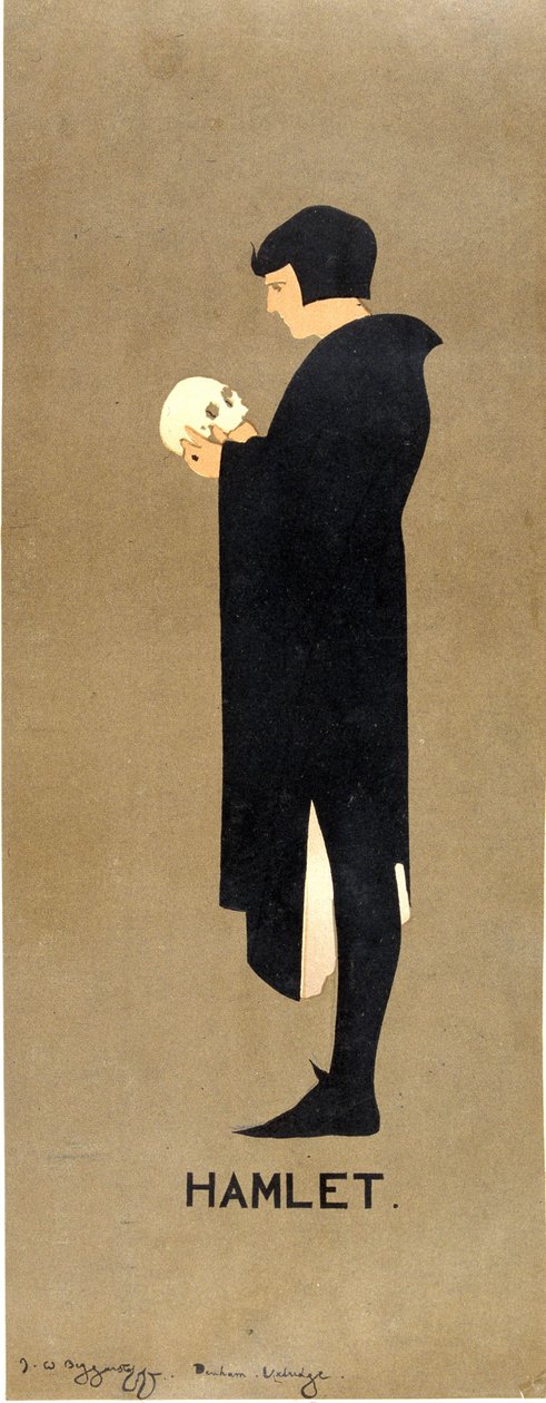 William Shakespearen "Hamlet" -juliste - Beggarstaffs (Sir William Nicholson (1872-1949) ja James Pryde (1866-1941), 1800-luvun loppu tekijältä William & Pryde James (1866 1941) Nicholson