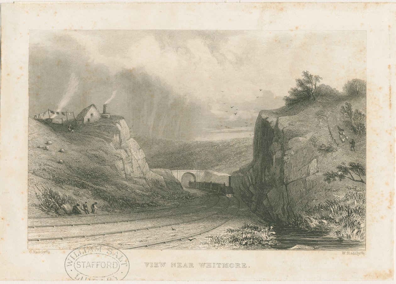 Whitmore - Rautatiesilta: teräskaiverrus, nd [c 1839] (tulostus) tekijältä William Radclyffe
