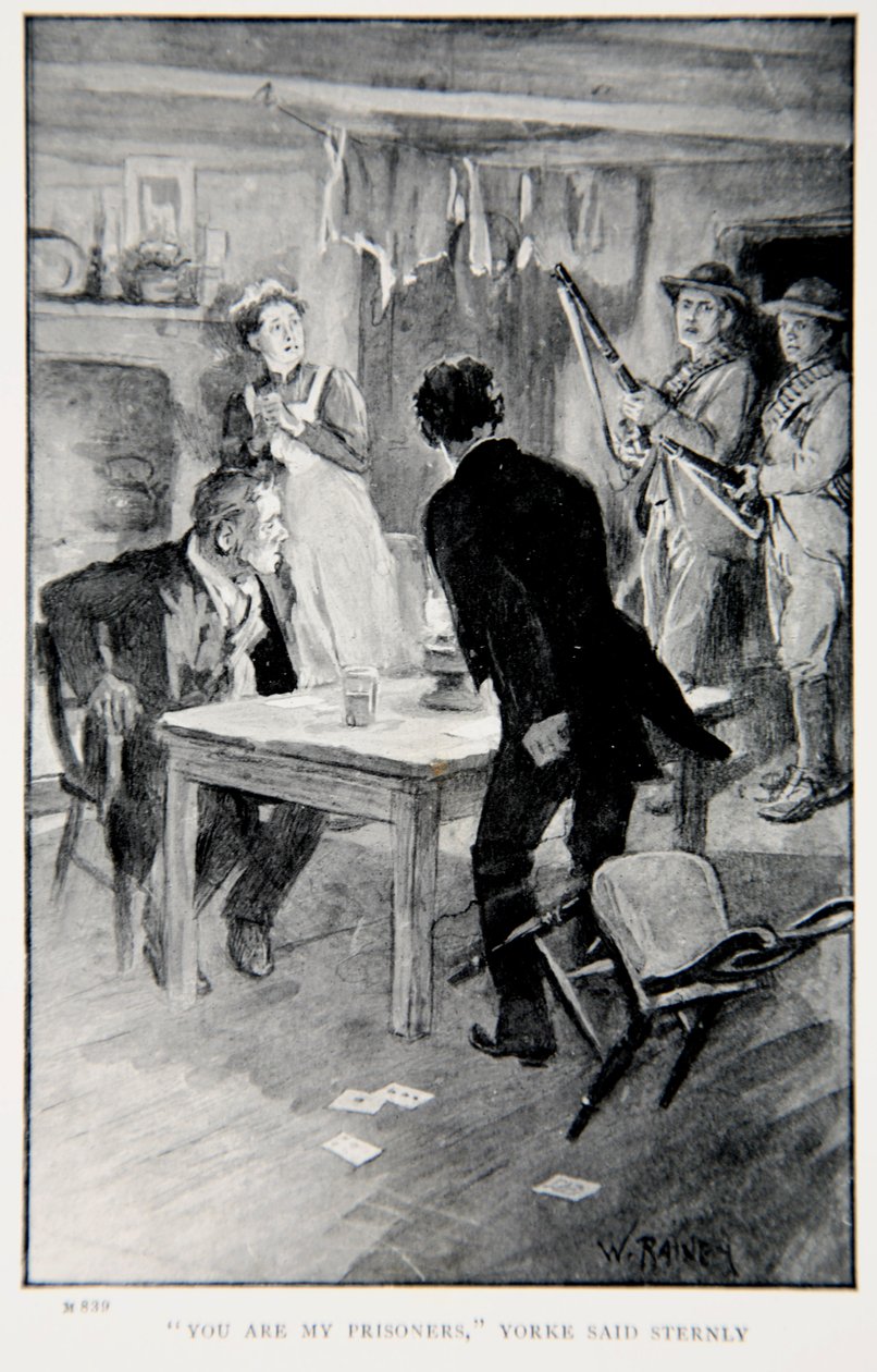 "Olette minun vankejani", Yorke sanoi ankarasti, esimerkkinä G.A.:n teoksesta "Robertsin kanssa Pretoriaan: Tarina Etelä-Afrikan sodasta". Henty, pubi. Lontoo, 1902 tekijältä William Rainey