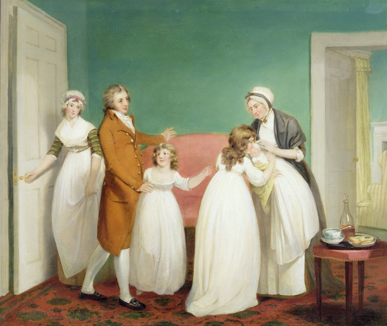 Perillisen syntymä, n. 1799 (öljy kankaalle) katso myös 145617 tekijältä William Redmore Bigg