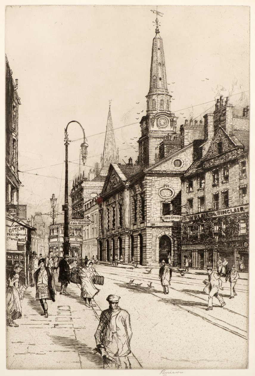 The Old Town House, Dundee, n. 1930 (etsaus) tekijältä William Renison