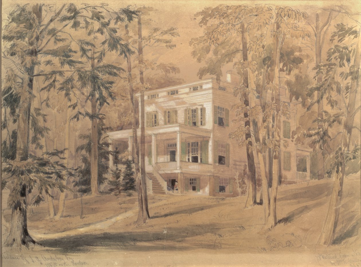 John James Audubonin talo New Yorkissa tekijältä William Rickarby Miller