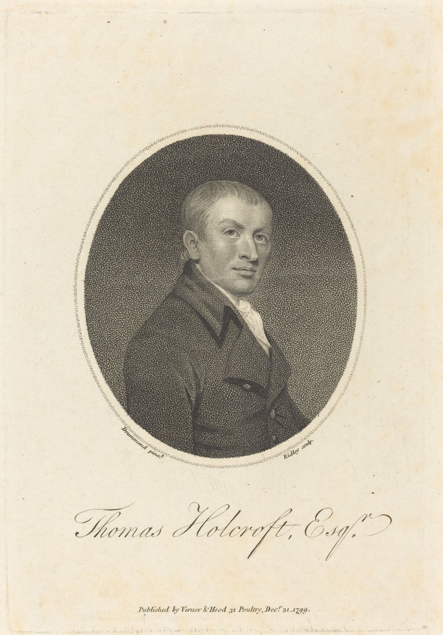 Thomas Holcroft tekijältä William Ridley after Samuel Drummond