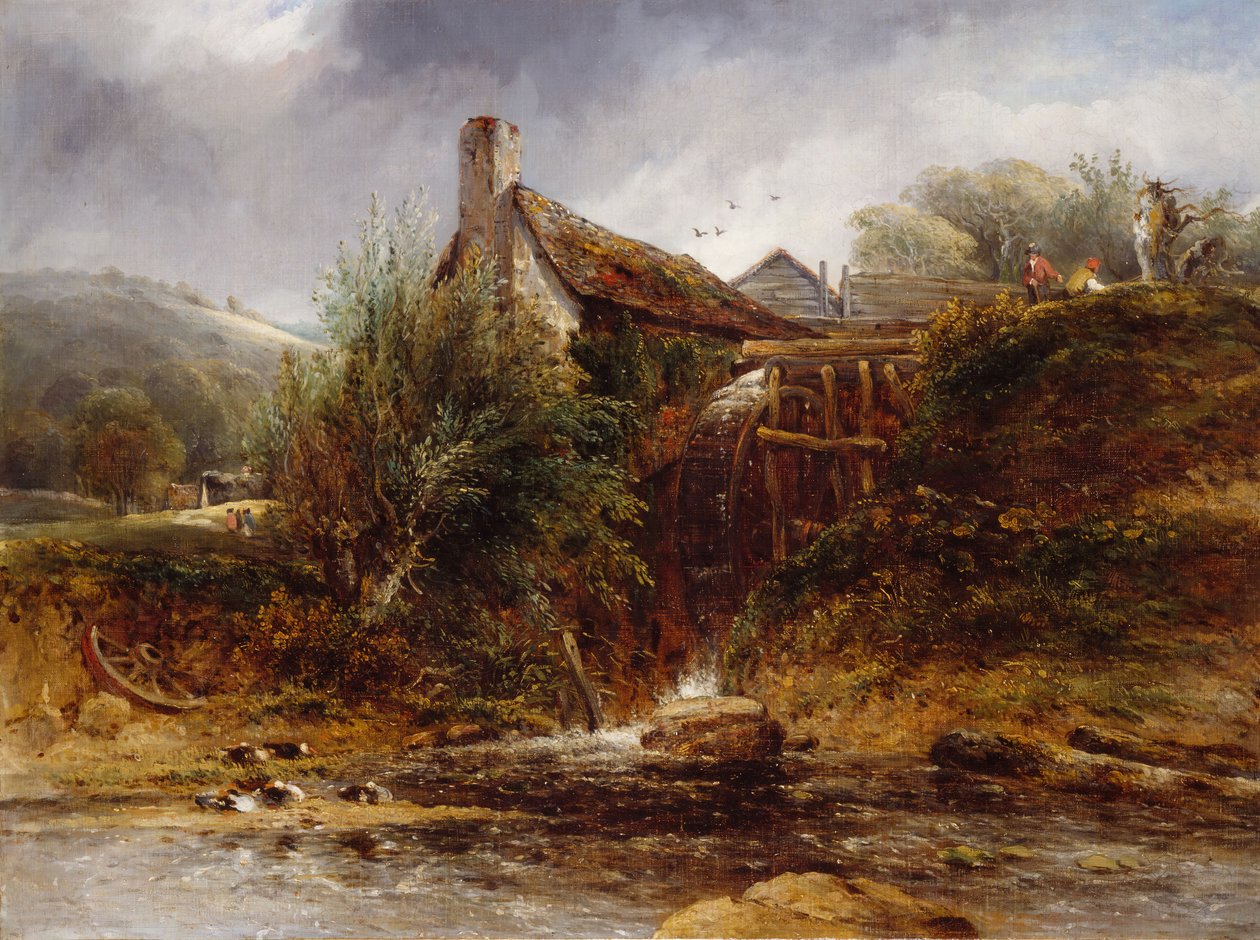 Old Water Mill, North Wales, 1830-1860. tekijältä William Roberts
