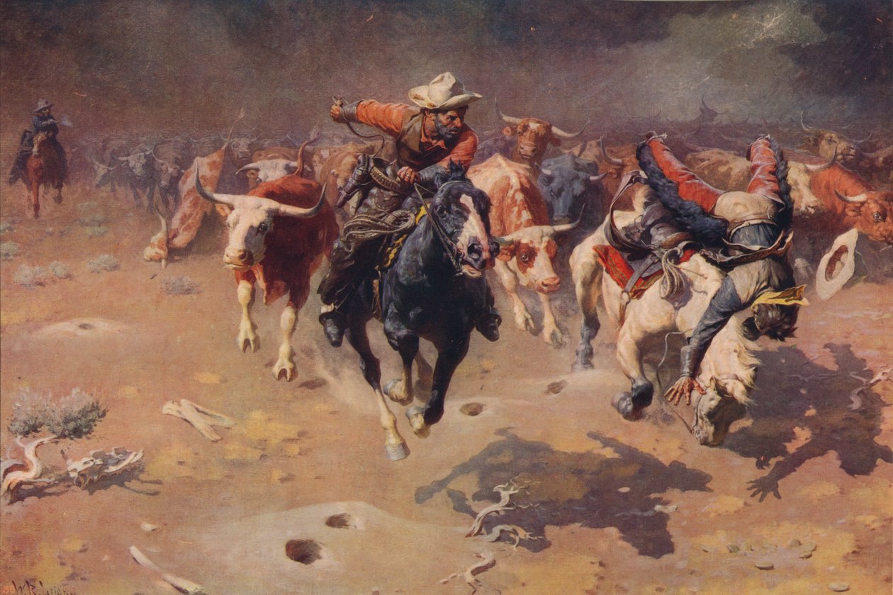 The Stampede, c1912, c1915 tekijältä William Robinson Leigh