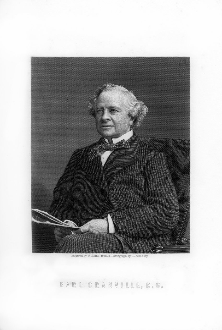 Granville George Leveson-Gower, 2. Earl Granville, brittiläinen liberaali valtiomies, 1893. tekijältä William Roffe