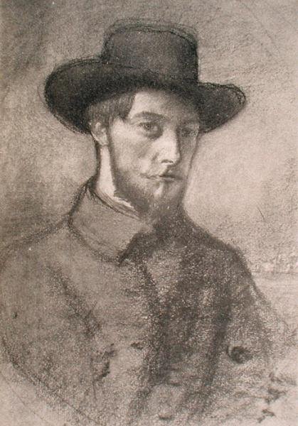 Augustus Johnin (1879-1961) muotokuva (litho) tekijältä William Rothenstein