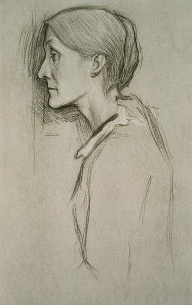 Julia Stephenin (1848-95) muotokuva (litho) tekijältä William Rothenstein