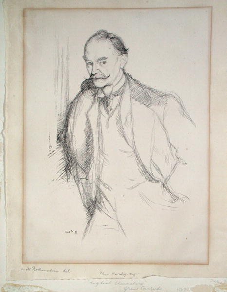 Thomas Hardyn (1840-1928) muotokuva 1897 (litho) tekijältä William Rothenstein