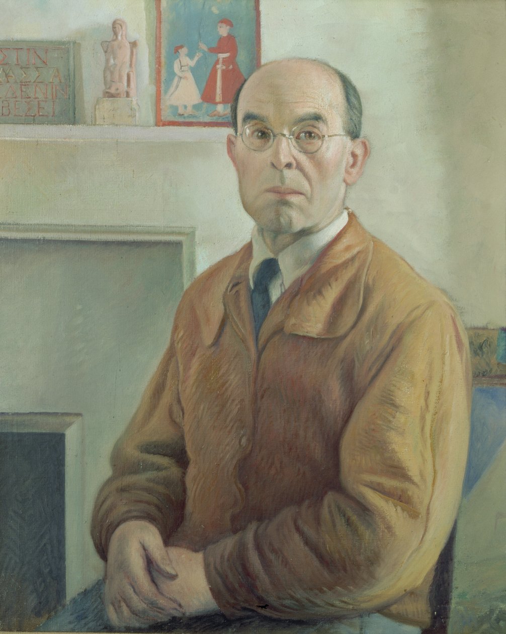 Omakuva (öljy kankaalle) tekijältä William Rothenstein