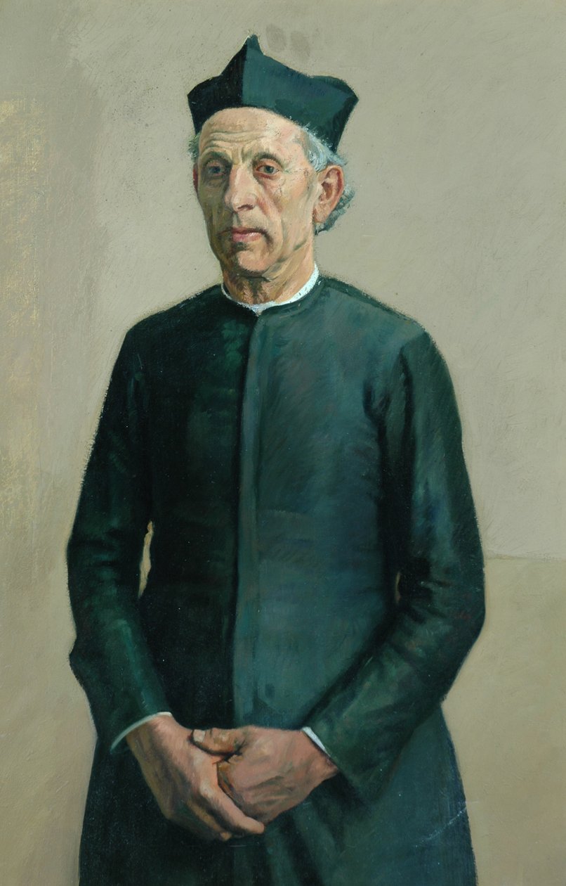 Village Priest (öljy kankaalle) tekijältä William Rothenstein