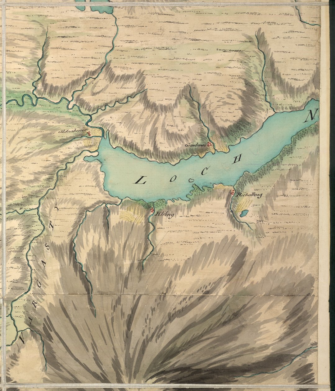 Altnaharra, Roy Military Survey of Scotland tekijältä William Roy