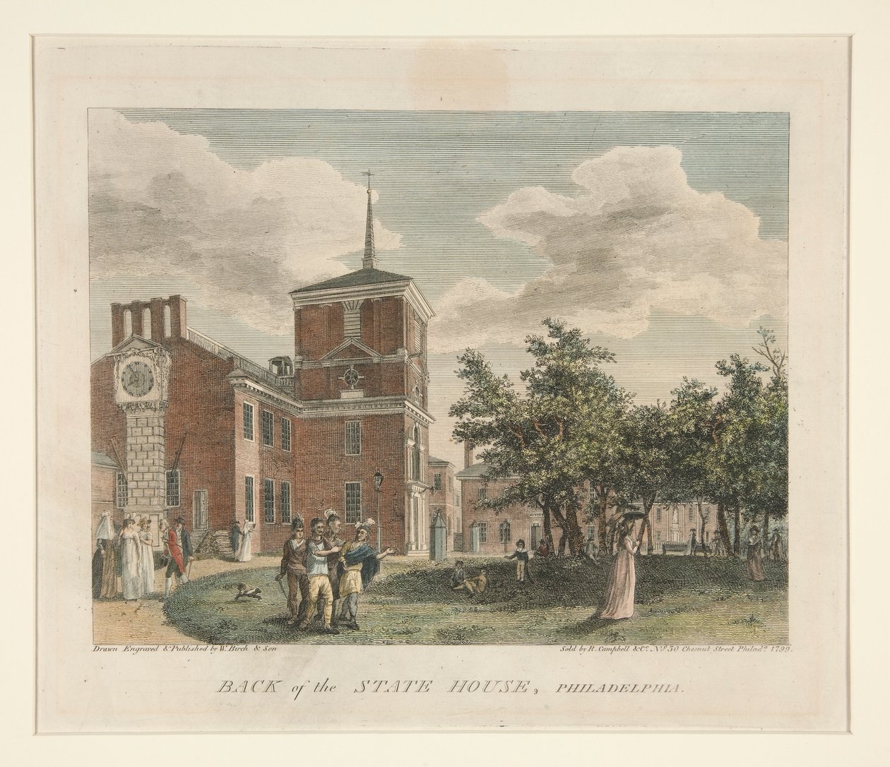 State Housen takaosa, Philadelphia tekijältä William Russell Birch
