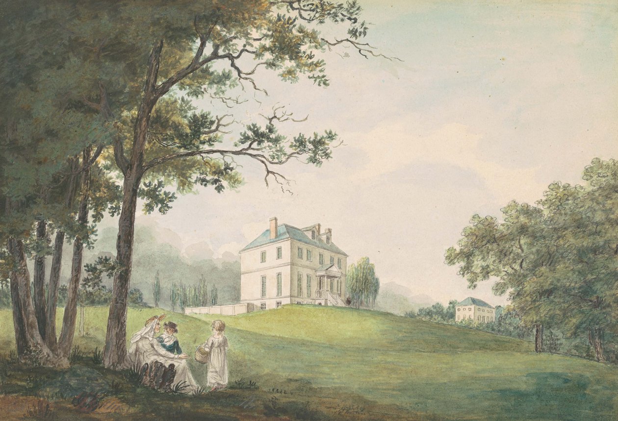 Sweet Briar, n. 1808 (akvarelli ja grafiitti kudospaperille) tekijältä William Russell Birch