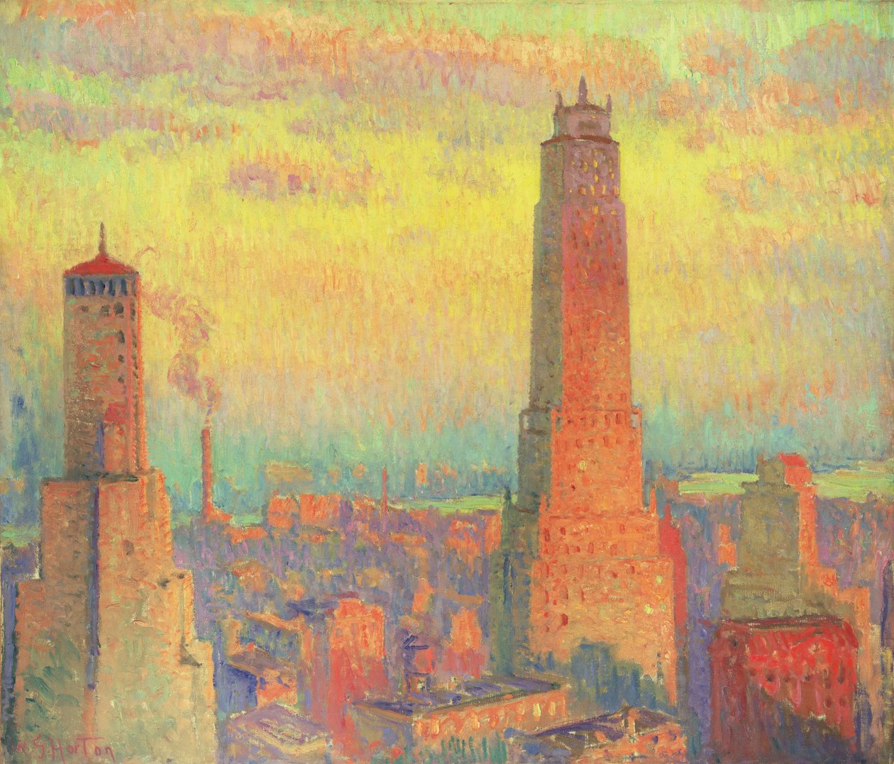 Ritz Tower, New York City (öljy kankaalle) tekijältä William Samuel Horton