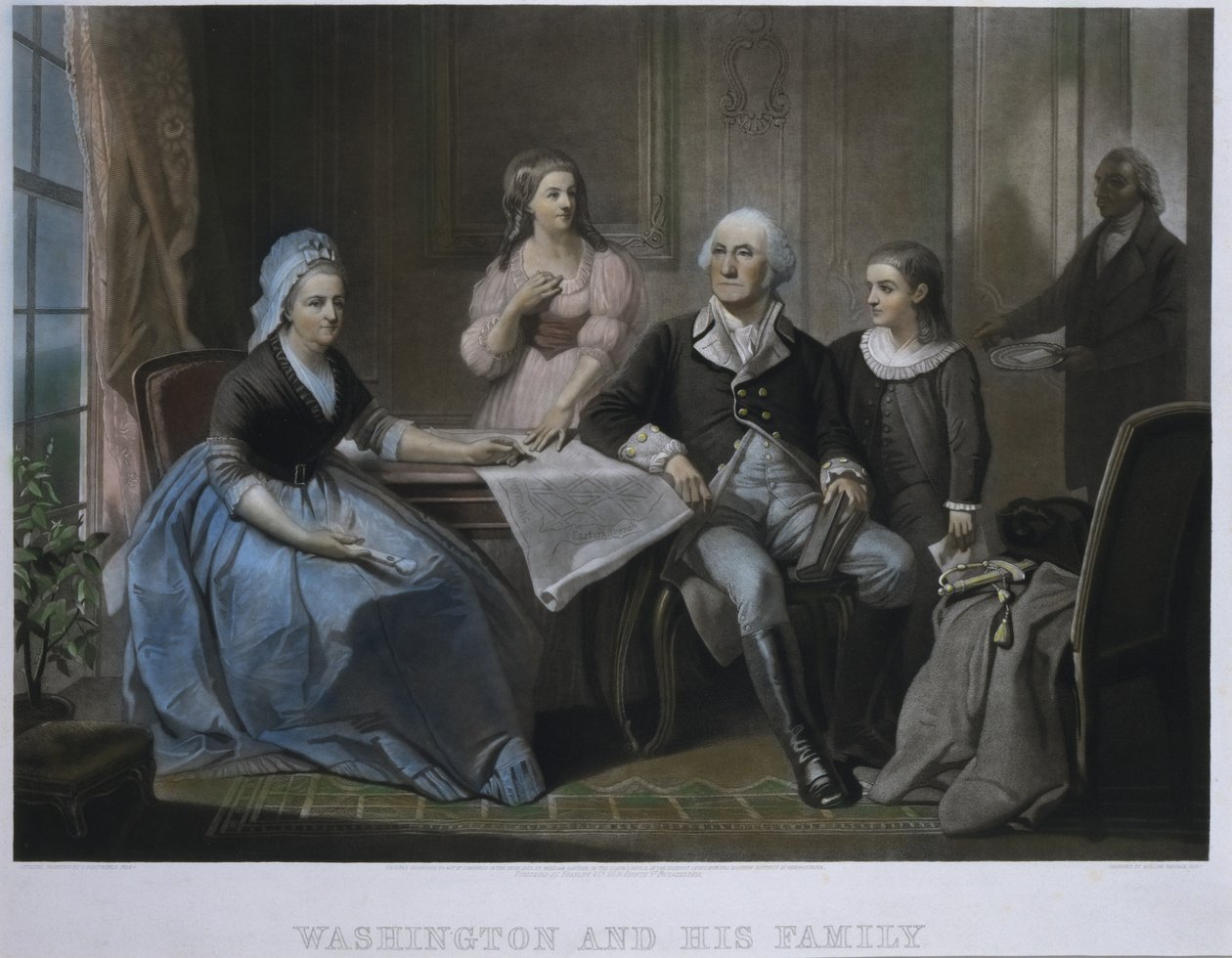 Washington ja hänen perheensä tekijältä William Sartain