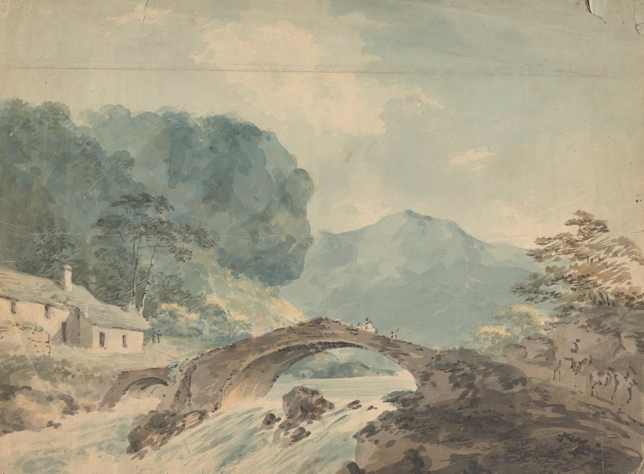 Bridge Crossing River tekijältä William Sawrey Gilpin