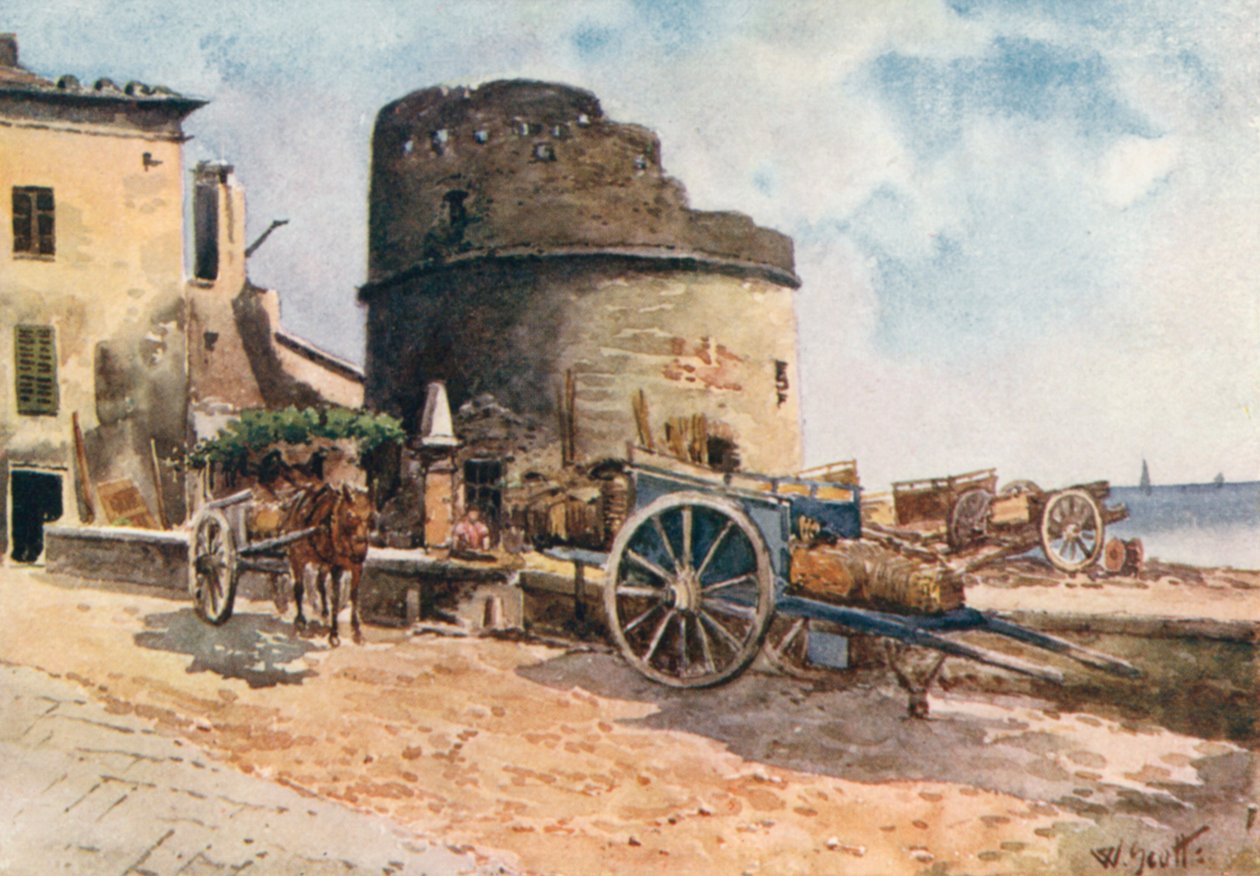 Bastion rannalla, Ceriale (värilitro) tekijältä William Scott