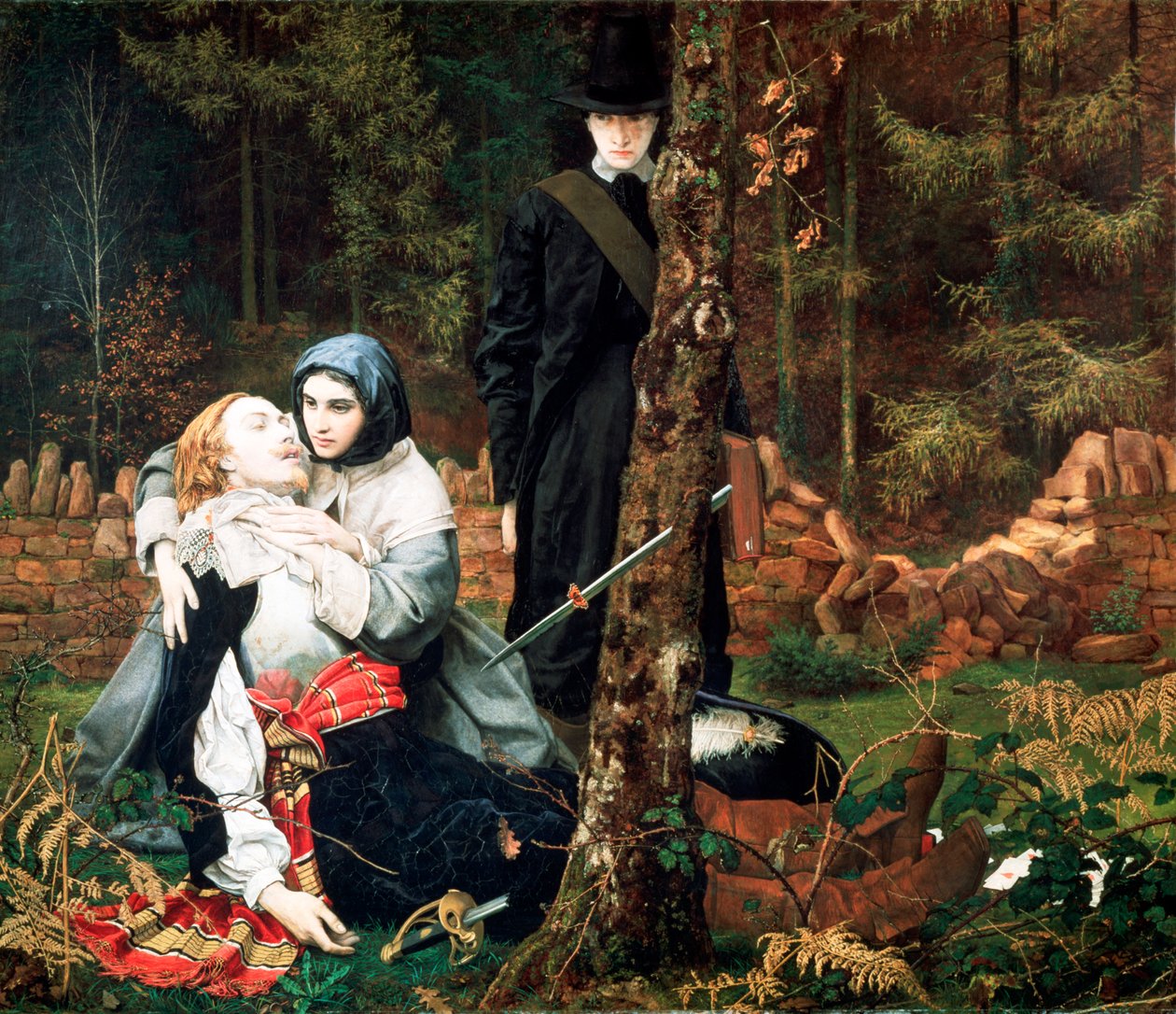 "Haavoittunut kavaleri", 1855 tekijältä William Shakespeare Burton