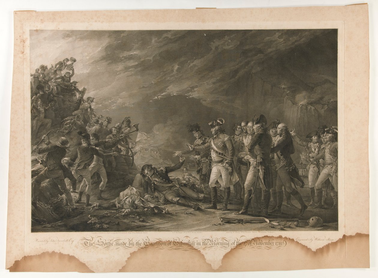 Gibraltarin varuskunnan aamulla 27. marraskuuta 1781 tekemä Sortie tekijältä William Sharp
