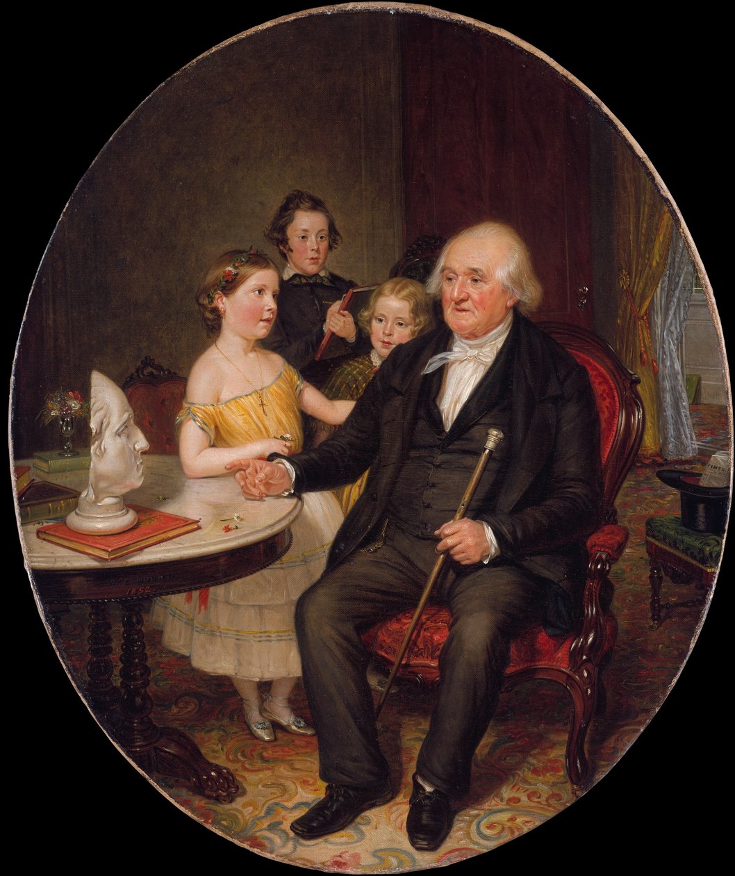 Isoisoisien tarina vallankumouksesta - Pastori Zachariah Greenen muotokuva, 1852. tekijältä William Sidney Mount