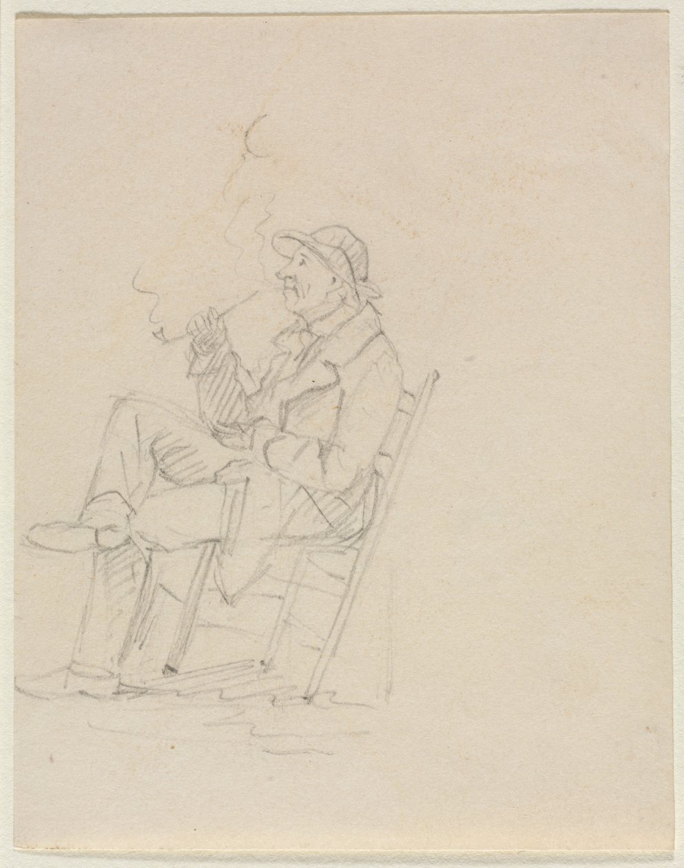 Mies polttaa piippua tekijältä William Sidney Mount