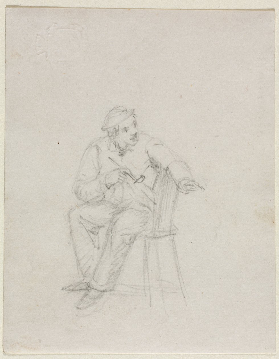 Mies polttaa piippua tekijältä William Sidney Mount