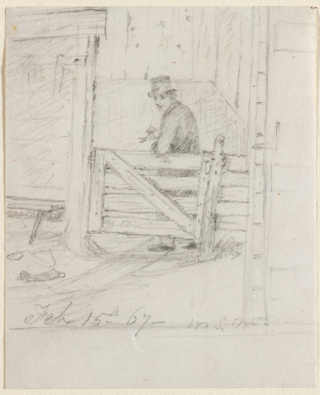 Lepää aidalla tekijältä William Sidney Mount