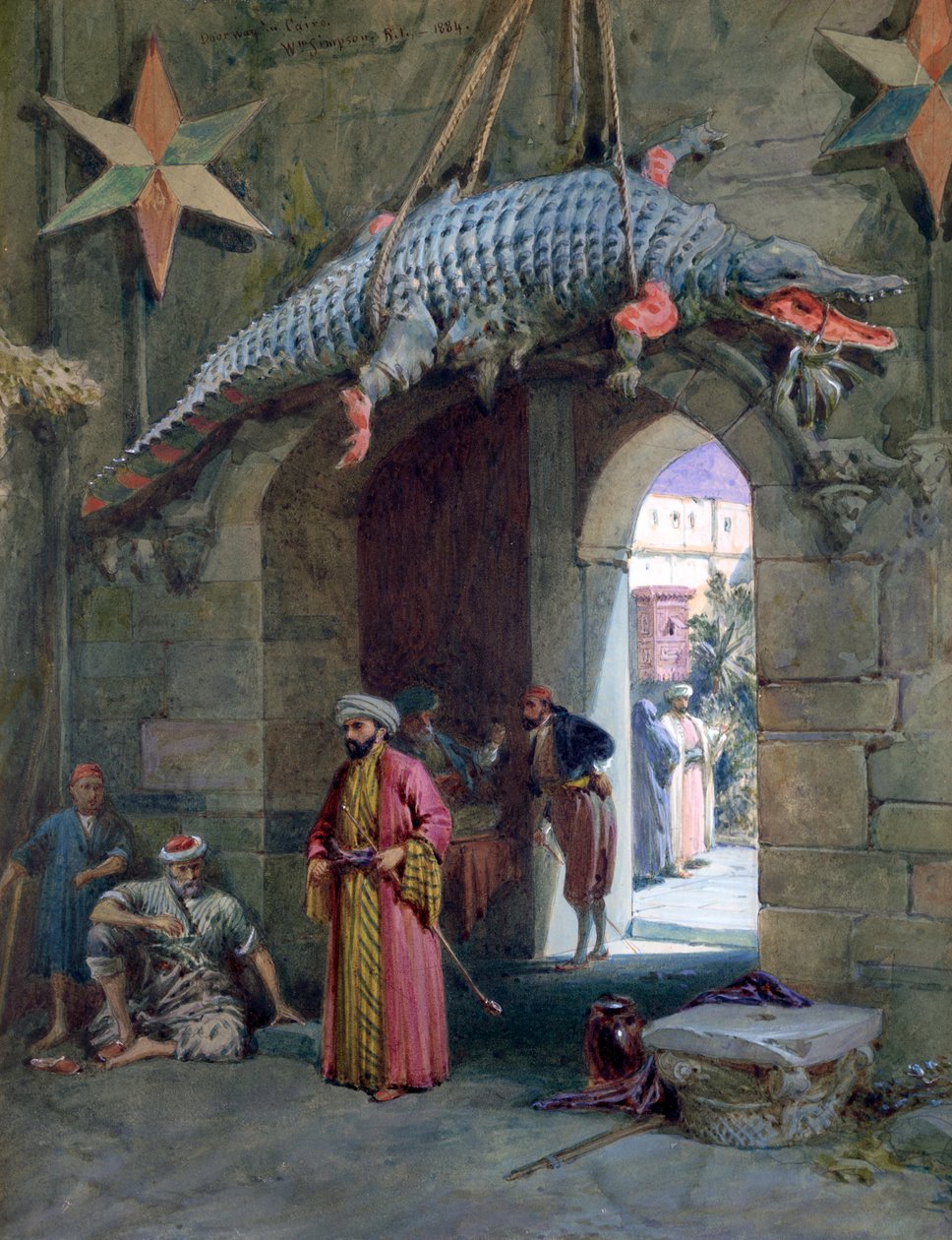 Ovikäytävä Kairossa, 1884 tekijältä William Crimea Simpson