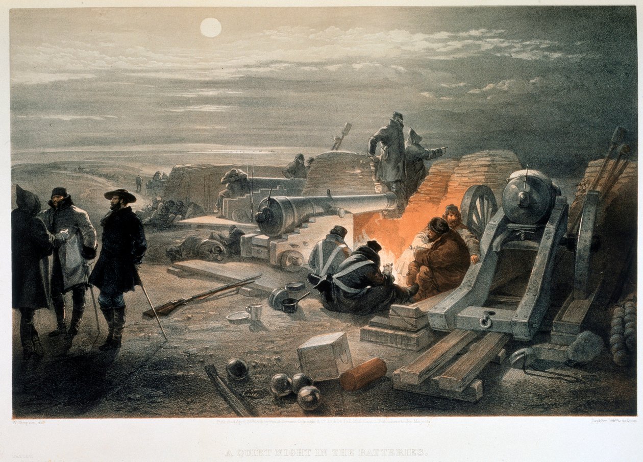 Hiljainen yö paristoissa, 1855. tekijältä William Simpson