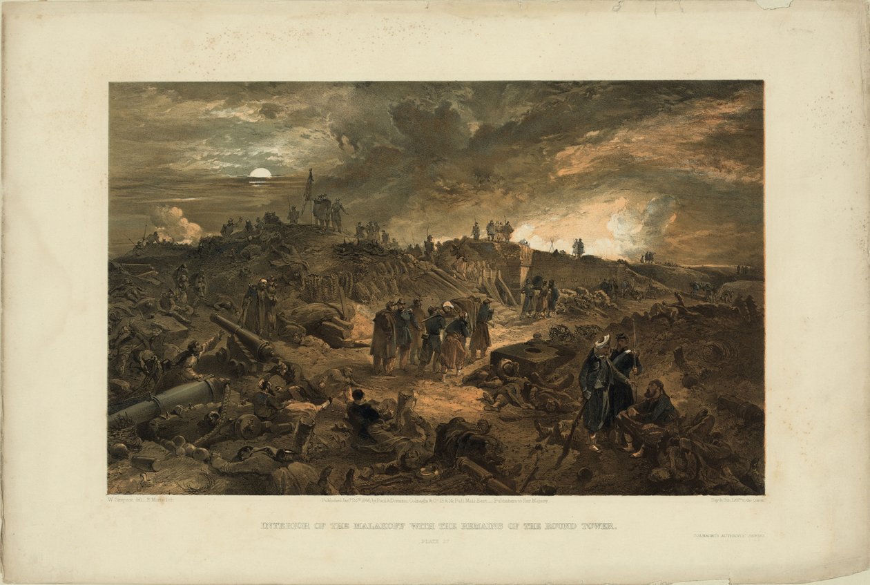 Malakoffin valloituksen jälkeen 8.9.1855, 1855 tekijältä William Crimea Simpson