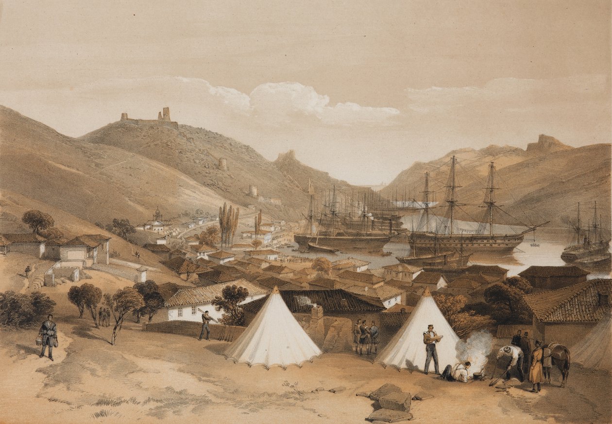 Balaclava. Näkymä merelle, 1855 tekijältä William Crimea Simpson