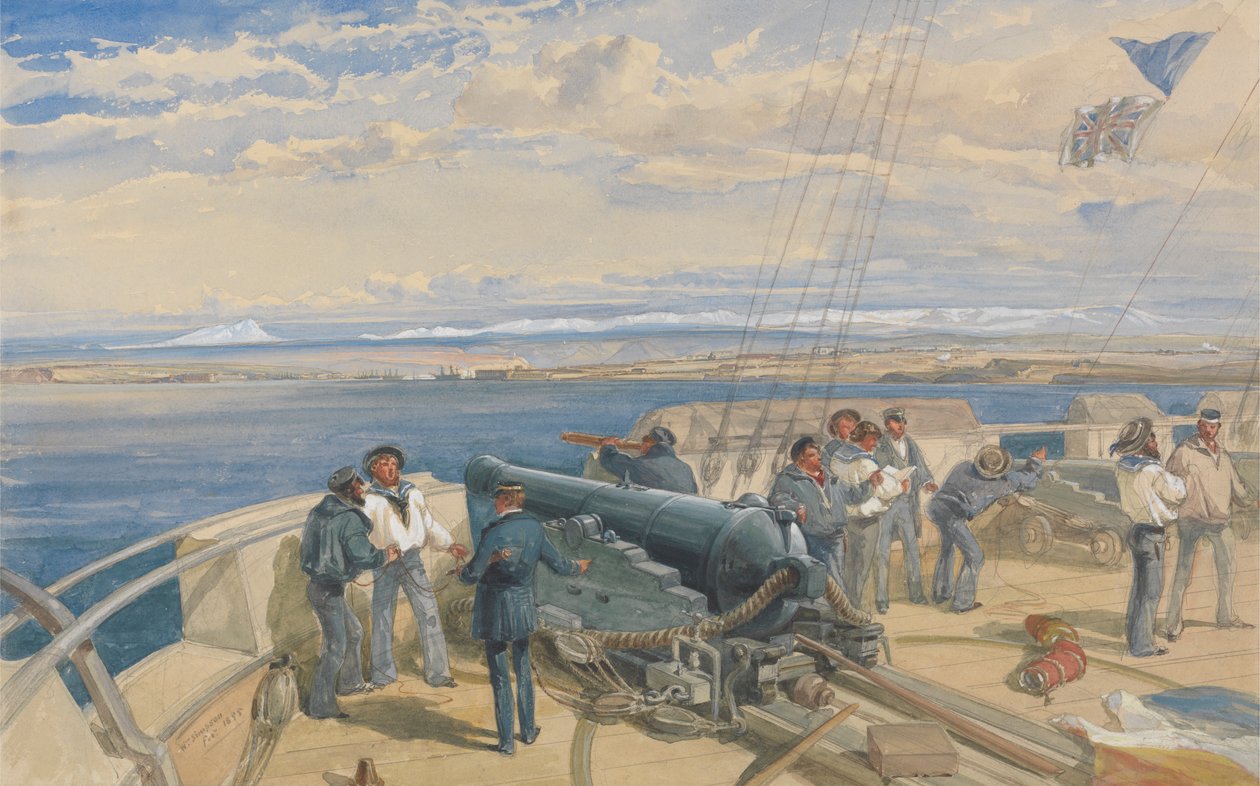 Sebastopol, piirretty H. M. S. Sidonin kannelta, helmikuu 1855 tekijältä William Simpson