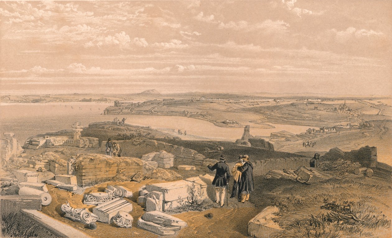 "Sebastopol Old Chersonese ja muinainen Pyhän Vladimirin kirkko", 1856. Taiteilijat: William Simpson, E Walker. tekijältä William Simpson