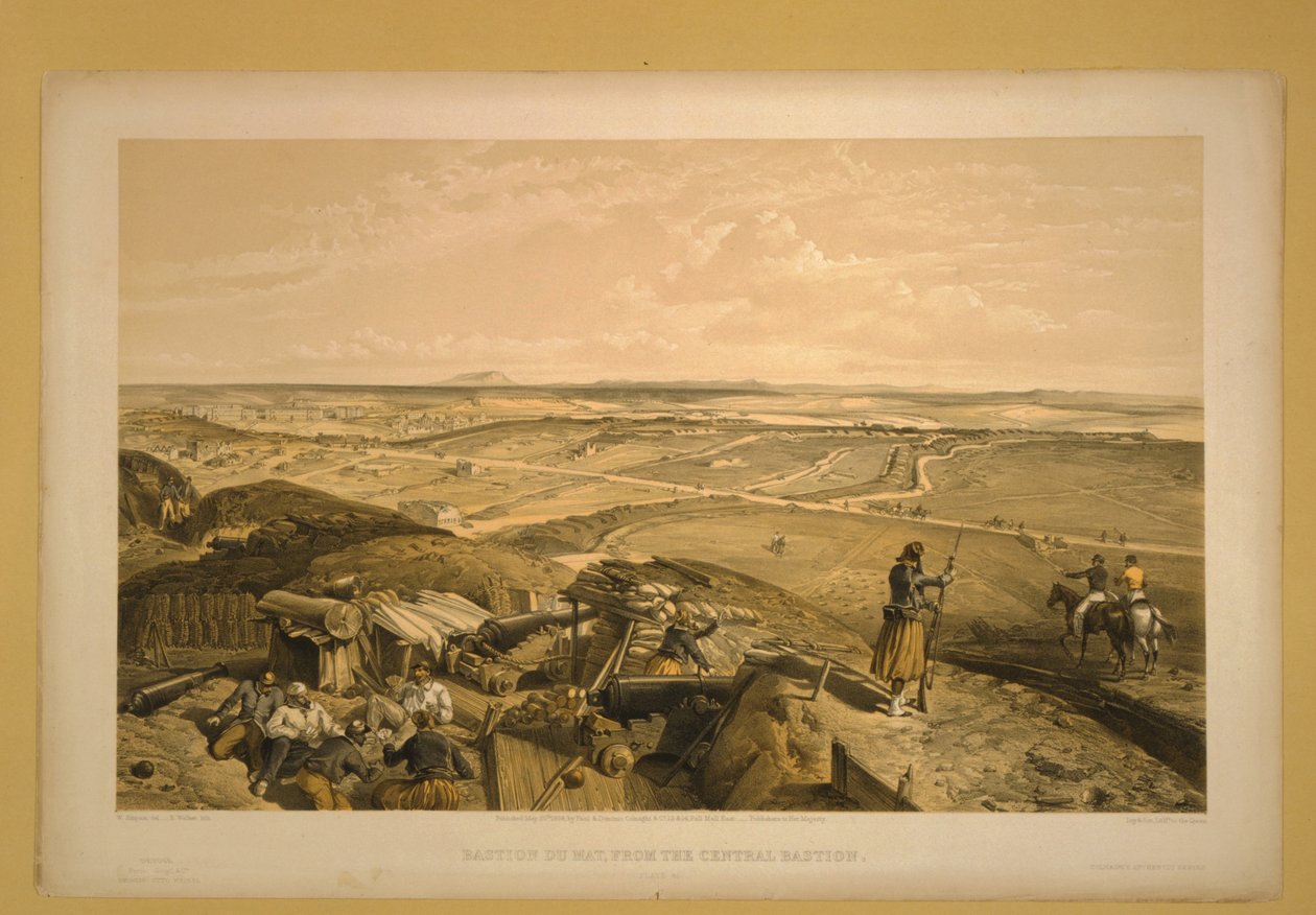 Bastion du Mat, Sevastopol, 1855 tekijältä William Crimea Simpson