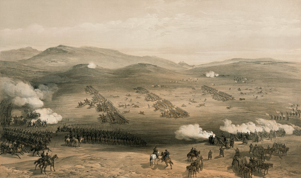 Valon prikaatin panos Balaclavan taistelussa 25. lokakuuta 1854, 1800-luku tekijältä William Crimea Simpson