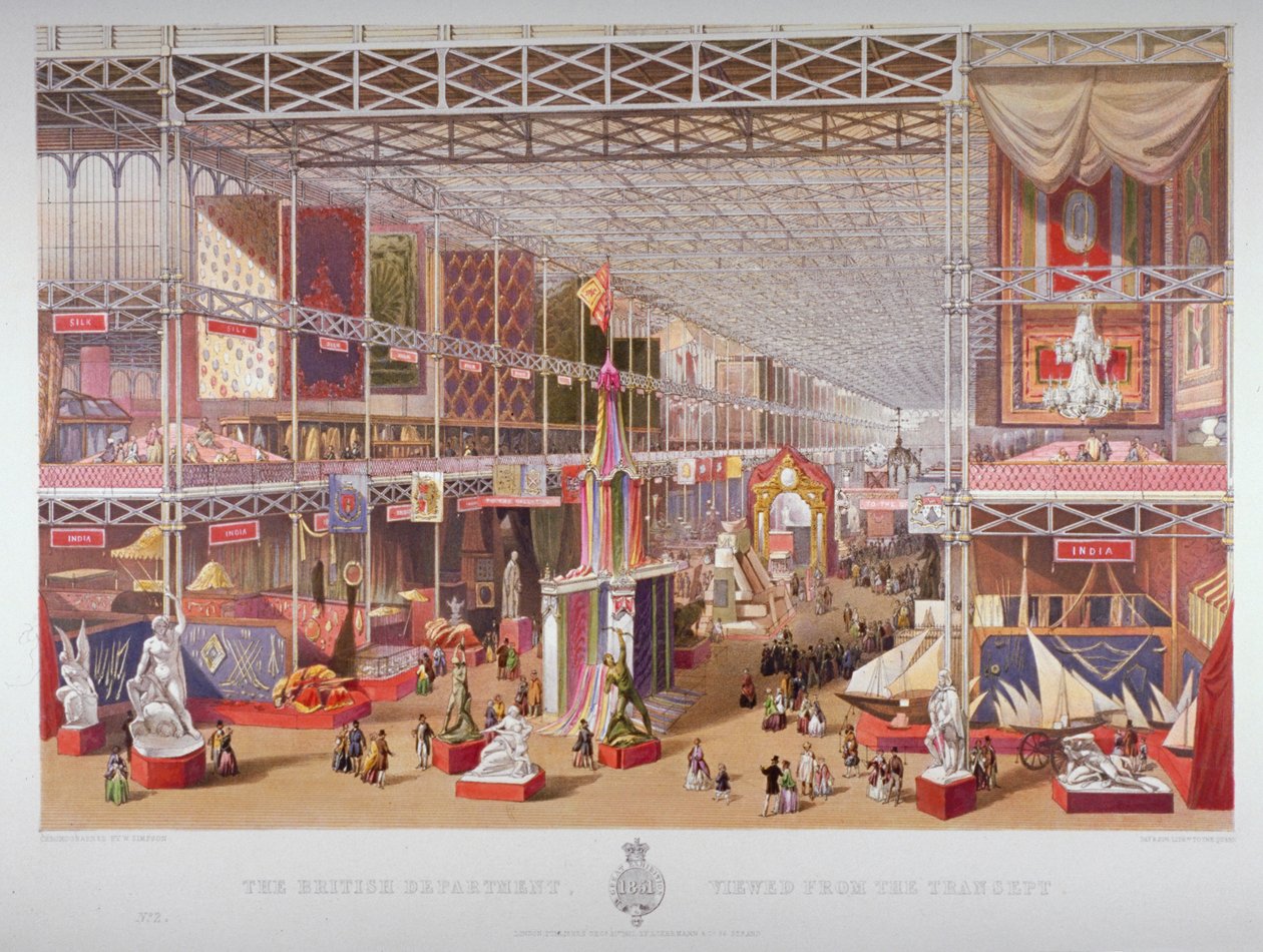 Suuri näyttely, Hyde Park, Westminster, Lontoo, 1851. tekijältä William Simpson