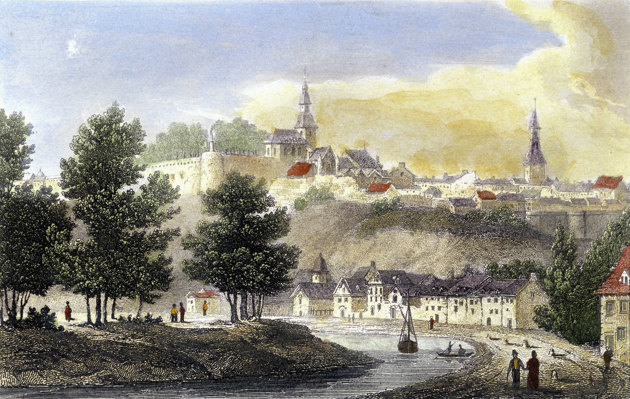 Dinanin museossa säilytetty Skeltonin (1800-luku) näkymä Dinanista (Cote d