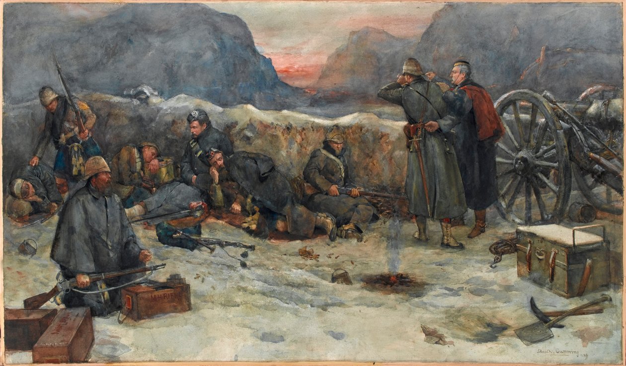 Gordon Highlanders: Aamunkoitto juoksuhaudoissa tekijältä William Skeoch Cumming