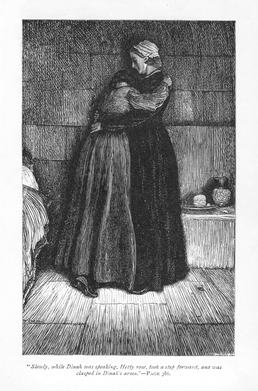 George Eliotin kohtaus Adam Bedestä, v. 1885 tekijältä William Small