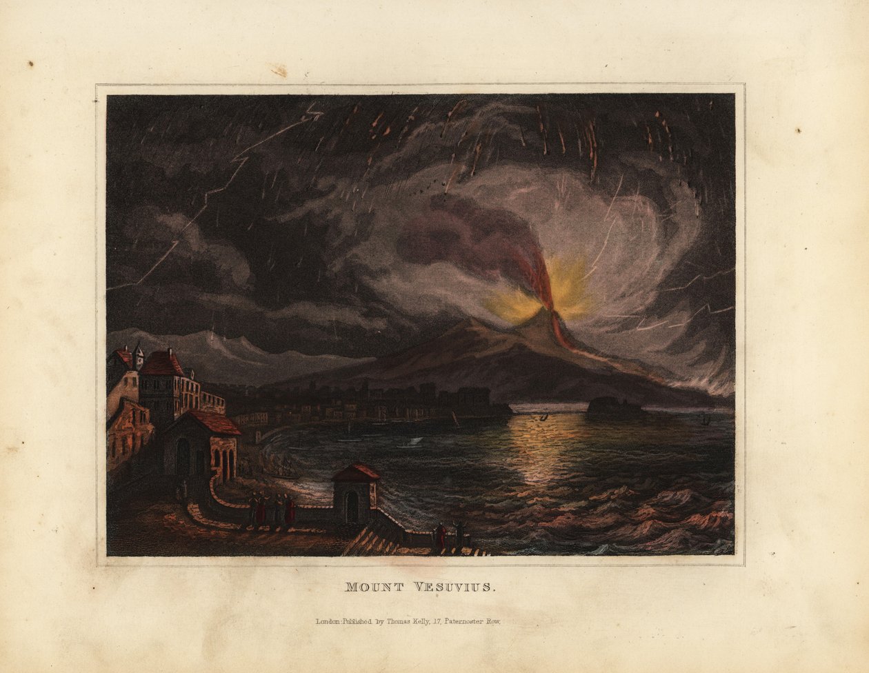 Vesuvius purkautuu 1800-luvulla (kaiverrus) tekijältä William Smellie