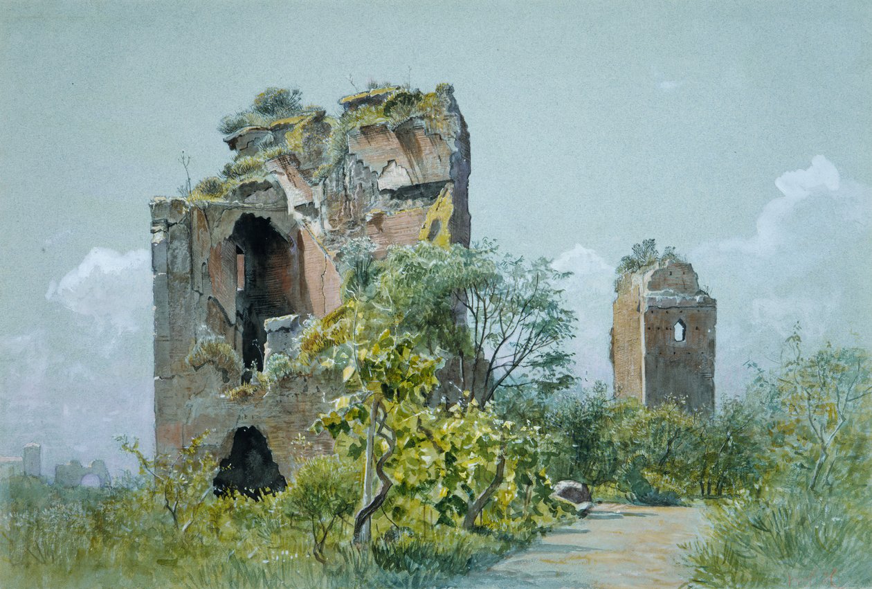 Baths of Trajan Sette Sale, Villa Brancaccio, Rooma, n. 1882. tekijältä William Stanley Haseltine