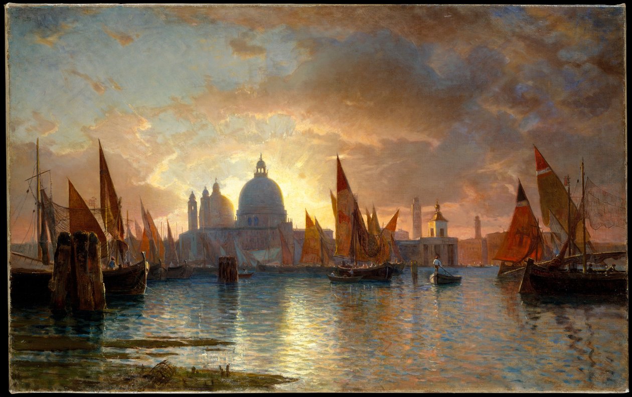 Santa Maria della Salute auringonlaskun aikaan tekijältä William Stanley Haseltine