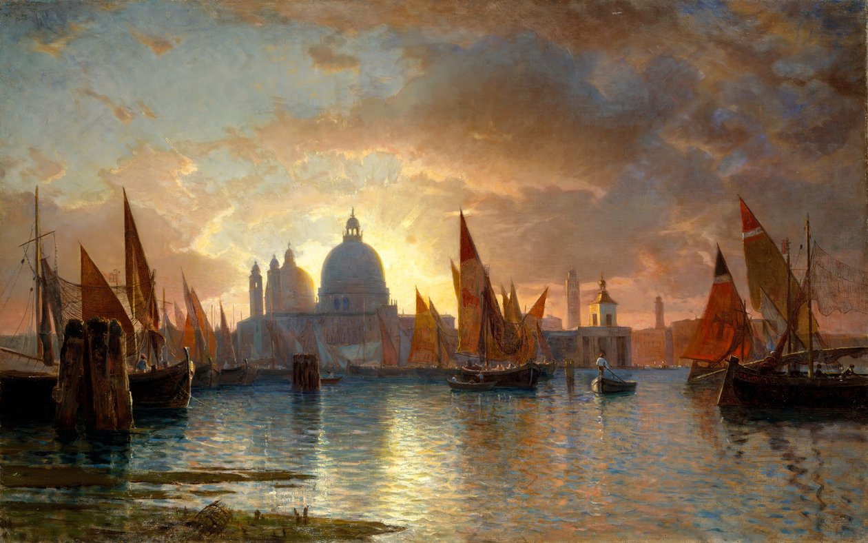 Santa Maria della Salute, Auringonlasku, 1870-85. tekijältä William Stanley Haseltine
