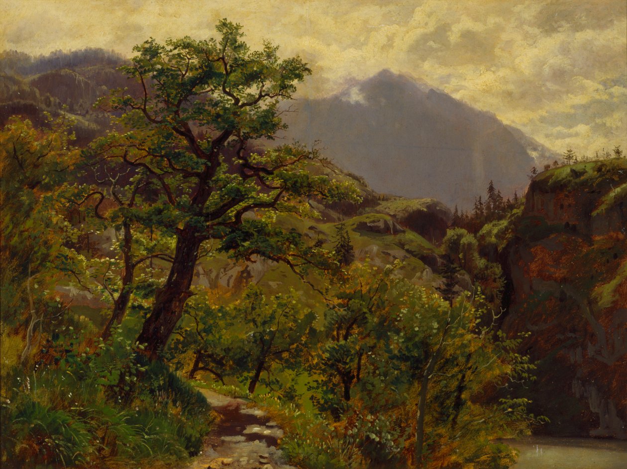 Schwyz lähellä Brunnenia tekijältä William Stanley Haseltine